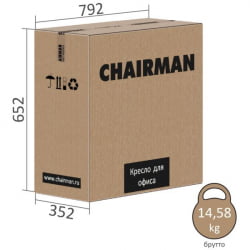 Офисное кресло CHAIRMAN 480ЛТ, экокожа, коричневый / 480LT,