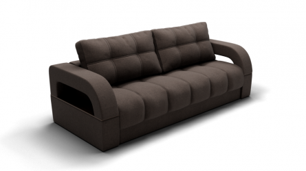 Диван Рич-1 (ЗР) Цвет фасада: Коричневый; Тип: Прямой; Материал фасада: Металл/Велюр