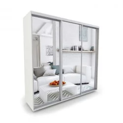 Шкаф-купе 3-х дверный Акцент-Сим З 2100х600 Выбеленное дерево