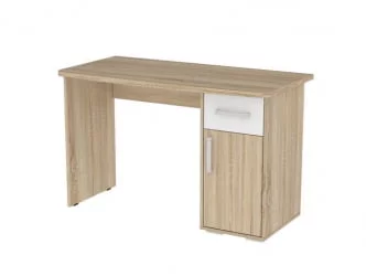 Компьютерный стол с ящиками Лайт-1 модуль 02 Дуб сонома/Белый