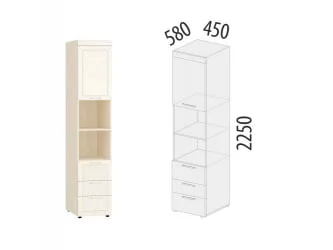 Стеллаж Тиффани 93.56 Сосна Астрид Мелинга