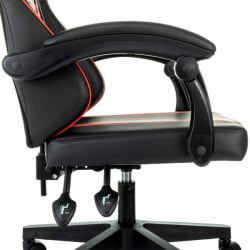 Кресло компьютерное BRABIX Shooter GM-123, 2 подушки, экокожа, черное/красное