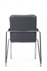 Стул Самба с деревянными подлокотниками СМБ-02Х Хром гальв. Серый / SMB-02H