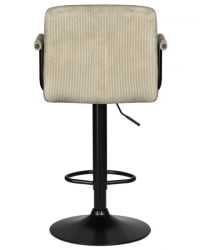 Стул барный DOBRIN KRUGER ARM BLACK (бежевый вельвет (LAR-E2041-04)) 2 шт