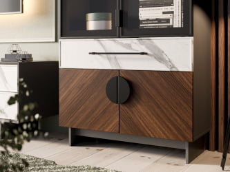 Набор мебели для гостиной Вилена №1 Серый/Орех/Монте белый