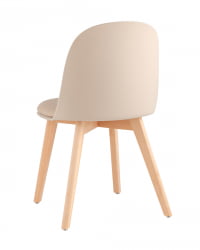 Стул Fog с подушкой Бежевый деревянные ножки
