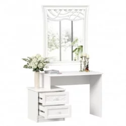 Столик туалетный Джулия с зеркалом ППУ Белый