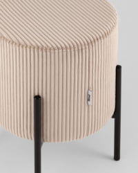 Пуф Кейси велюр рельефный бежевый