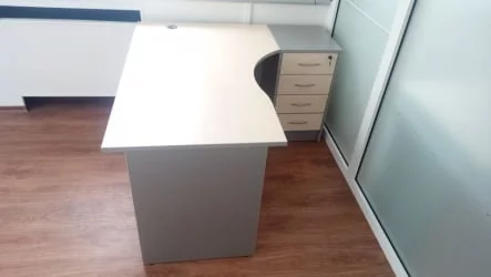 Стол письменный правый СА-2 Пр Клен/металлик