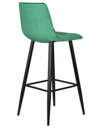 Стул барный DOBRIN NICOLE (черные матовые ножки, зелёный велюр (108-64))