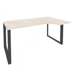Стол эргономичный правый на О-образном м/к ОНИКС О.МО-СА-1Р Денвер Светлый/Антрацит / ONIX O.MO-SA-1R