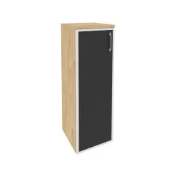 Шкаф средний узкий левый ONIX O.SU-2.4R(L) black Тиквуд Светлый