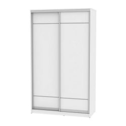 Шкаф-купе белый лдсп B-220х135х60-3(Белый-D7D7)