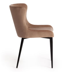 Стул MANTRA (mod. 713) ткань/металл, 49х61х82 см, высота до сидения 49 см, бежевый barkhat 5/черный