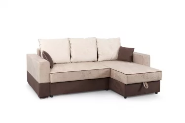 Диван угловой Бостон Стандарт Бежево-коричневый