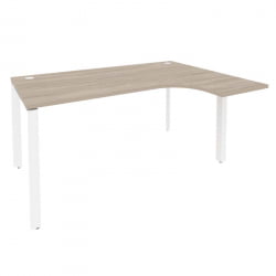 Стол эргономичный правый на П-образном м/к ОНИКС О.МП-СА-4Р Дуб Аттик/Белый / ONIX O.MP-SA-4R