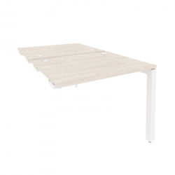 Стол-приставка двойной на П-образном м/к к опорным элем. ONIX O.MP-D.SPR-1.8 Денвер Светлый/Белый