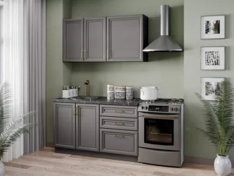 Шкаф кухонный 450 Джелатто ЛД 241.330.000.145 Черный Оникс серый