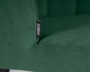 Стул обеденный DOBRIN NAOMI (ЭМАЛЬ ЧЕРНЫЙ МУАР велюр Catania Izumrud)