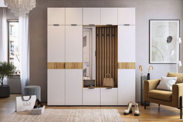 Антресоль Бери MPR-025 Дуб крафт золотой/белое дерево