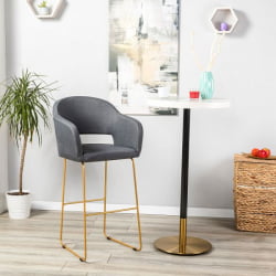 Кресло Бар Oscar Б темно-серый/Линк золото