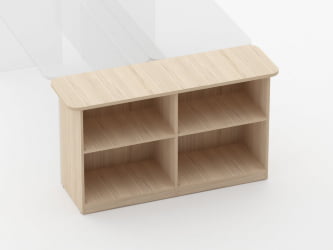 Тумба приставная к двум столам Глассй 3.18.14 Бук светлый / Glassy