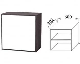 Модульный шкаф в гостиную Куб К06 Белый софт Ясень черный