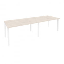 Стол переговорный (2 столешницы) ОНИКС О.МП-ПРГ-2.3 Денвер Светлый/Белый / ONIX O.MP-PRG-2.3