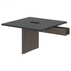 Стол для заседаний приставной VELION VFCT 1212 Яшма черный Дуб Сильвер