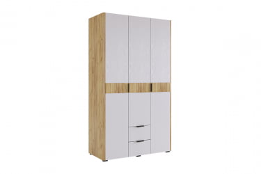 Шкаф трехдверный Адам MSA-04 дуб крафт золотой/белое дерево