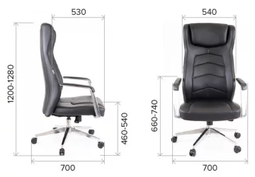 Кресло для руководителя Everprof Parlament Кожа Черный