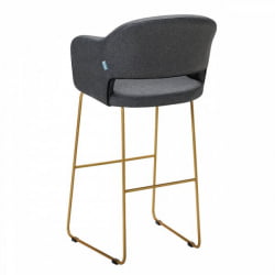 Кресло Бар Oscar Б темно-серый/Линк золото