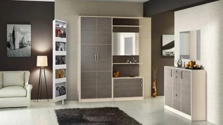 Поворотный шкаф в белом стекле Lupo White Белый