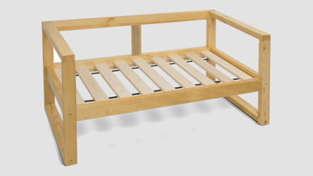 Диван двухместный DEmoku Д-2 серый-холодный серый