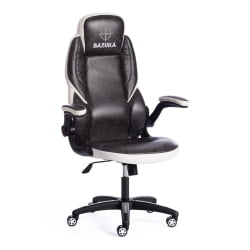 Кресло BAZUKA кож/зам, серый/белый , 2TONE/2TONE перф/36-01