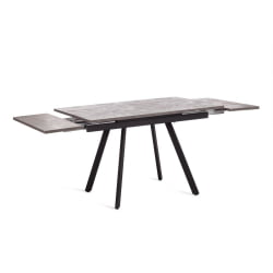 Стол VIGO ЛДСП/HPL/металл, 120 x 80 x 30 х 30 х 75 см, Гранит темный/черный