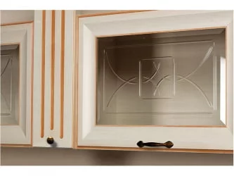 Модульный шкаф в гостиную Марлен 480 Кремовый белый Патина