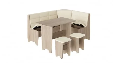 Кухонный уголок Техас Исп.2 Дуб Сонома/Кашемир Крем