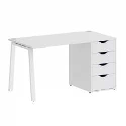 Стол письменный HOME OFFICE VR.SP-3-138.4.A Белый/Белый металл