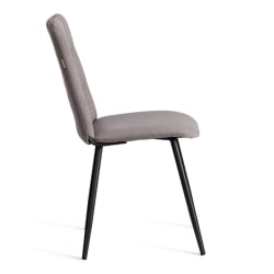 Стул обеденный Asti TREND, велюр, серый/черный, 29, 47х54х86 см