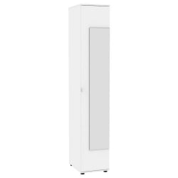 Шкаф распашный Алиса (H1_M) 2230х400х540 с торцевой ручкой (Белый)