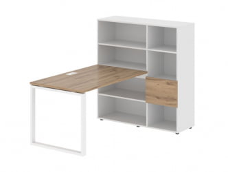 Рабочая станция EDIS EQRST 1213 Дуб Денвер светлый Белый Белый