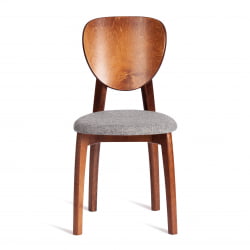 Стул DIAMANTE мягкое сидение бук, 42x42x85см, коричневый, ткань wool dimgrey, серый