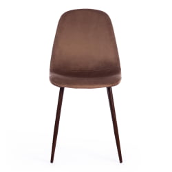 Металлический стул BREEZE (mod. 4724) вельвет/металл, 44 х 53 х 87 см, Brown (коричневый) HLR11 / орех
