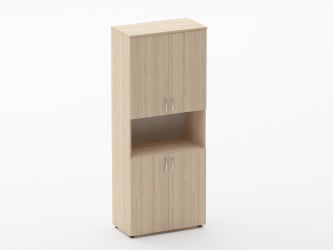 Шкаф высокий закрытый с нишей Glassy 6.19.111 Туя