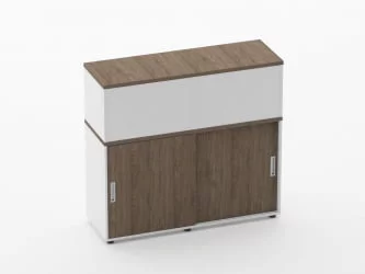 Тумба комбинированная высокая для рабочего модуля Deka 9.04.125 Дуб Верцаска/Белый