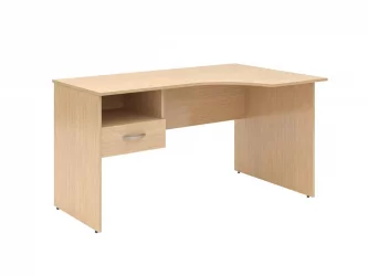 Стол письменный правый SET140-1 R c подвесной тумбой Дуб Cонома Cветлый