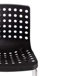 Стул SKALBERG (mod. C-084-A) металл/пластик, 46 х 56 х 79 см, Black (черный) / Chrome (хром)