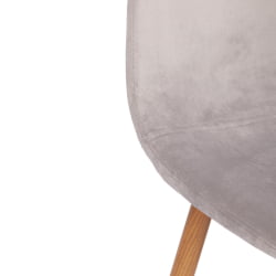 Металлический стул BREEZE (mod. 4724) вельвет/металл, 44 х 53 х 87 см, Light grey (светло-серый) HLR14 / натуральный