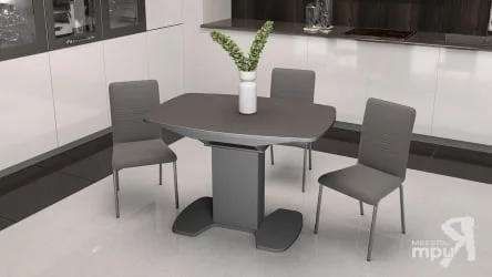 Стол обеденный new Портофино СМ(ТД)-105.01.11(1) Серое/Стекло серое матовое LUX